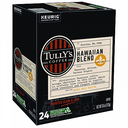 Hawaiian Blend Coffee K-Cups, 24/Box (6606)