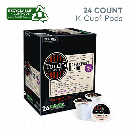 Breakfast Blend Coffee K-Cups, 24/Box (192719)