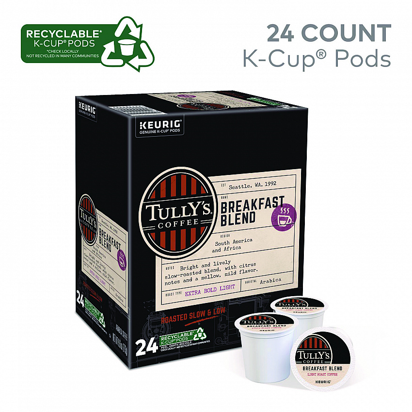 Breakfast Blend Coffee K-Cups, 24/Box (192719)