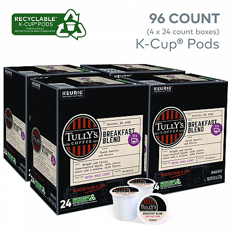 Breakfast Blend Coffee K-Cups, 96/Carton (192719CT)