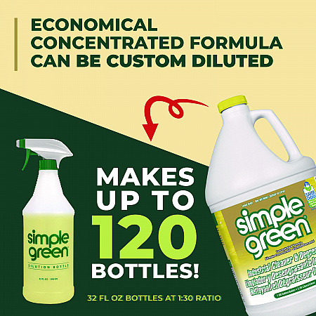 Industrial Cleaner and Degreaser, Concentrated, 1 gal Bottle, 6 Bottles/Carton (14010)