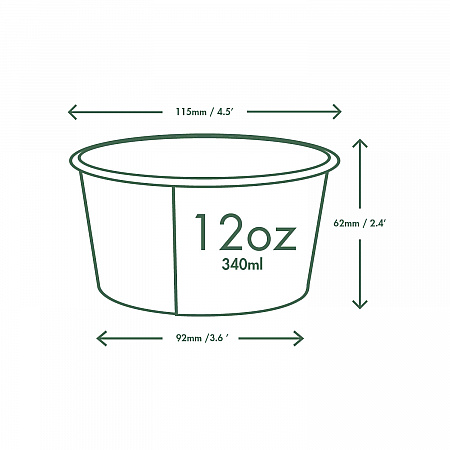 Soup Containers, 12 oz, 4.5