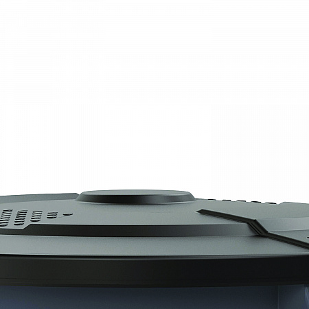55-Gallon Utility Trash Can Lid, 28.25 x 26.75 x 3, Black (TCU55GLIDD)