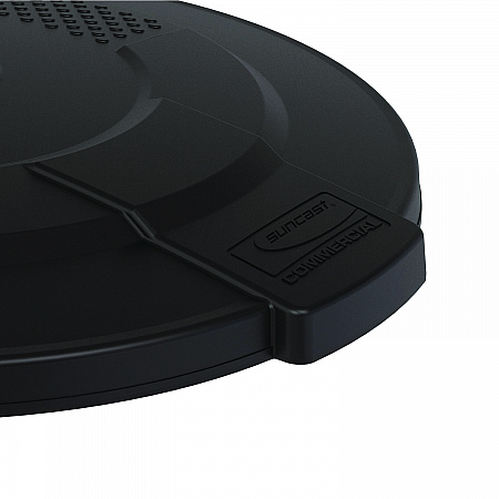 55-Gallon Utility Trash Can Lid, 28.25 x 26.75 x 3, Black (TCU55GLIDD)