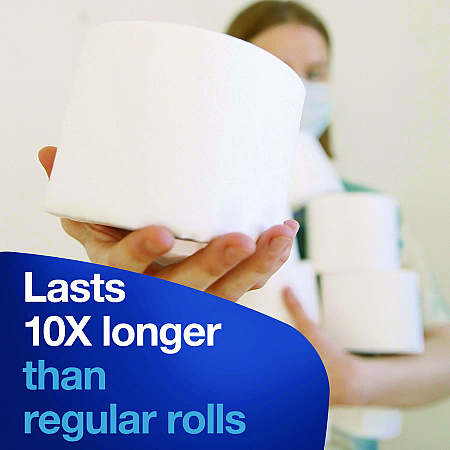 Advanced Coreless High Capacity Bath Tissue, 2-Ply, White, 1,000 Sheets/Roll, 12 Rolls/Carton (472881)