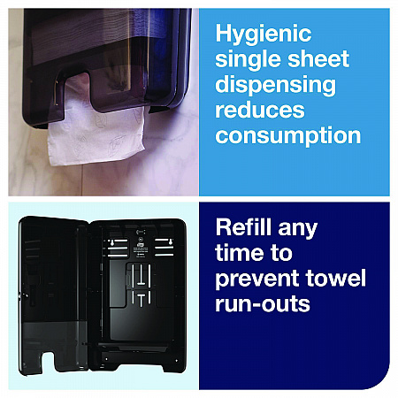 Xpress Multifold Hand Towel Dispenser H2, 11.9 x 4 x 17.5, Black (553028)
