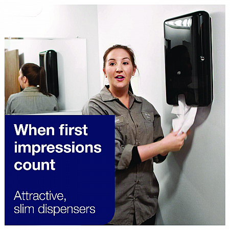 Xpress Multifold Hand Towel Dispenser H2, 11.9 x 4 x 17.5, Black (553028)