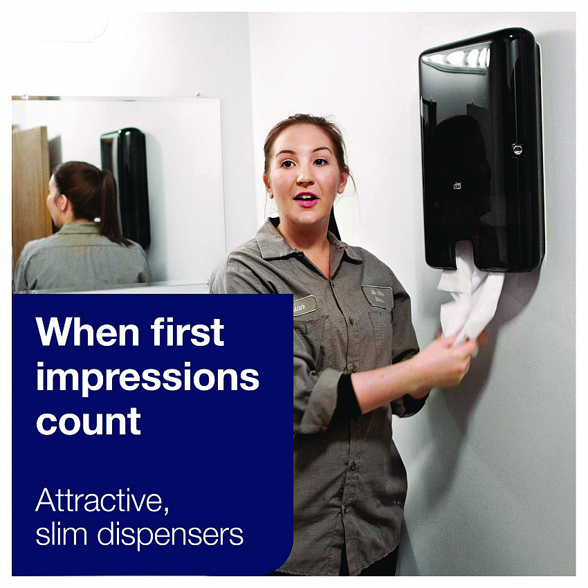 Xpress Multifold Hand Towel Dispenser H2, 11.9 x 4 x 17.5, Black (553028)