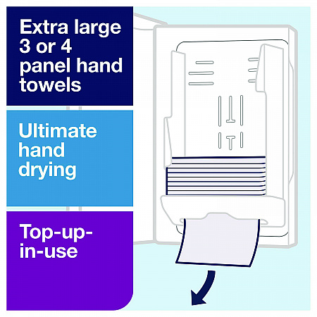 Xpress Multifold Hand Towel Dispenser H2, 11.9 x 4 x 17.5, Black (553028)