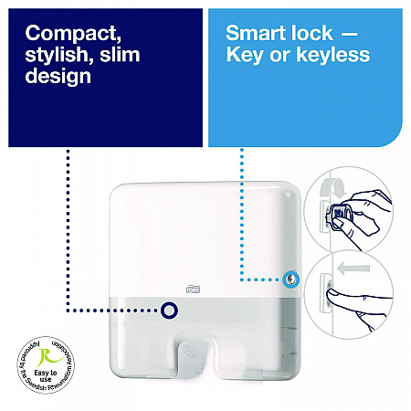 Xpress Mini Multifold Hand Towel Dispenser H2, 11.9 x 4 x 11.6, White (553120)