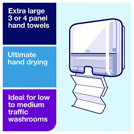 Xpress Mini Multifold Hand Towel Dispenser H2, 11.9 x 4 x 11.6, White (553120)