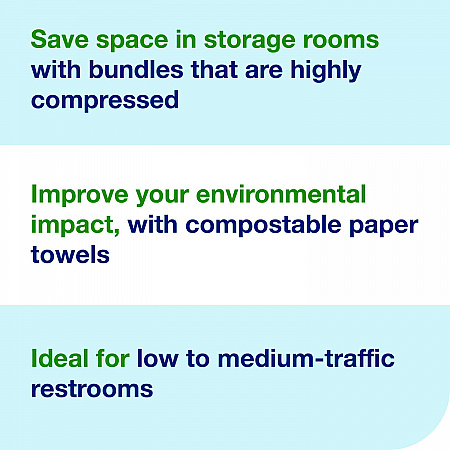Xpress Compressed Multifold Hand Towels, 1-Ply, 8.3 x 9.45, White, 200/Pack, 12 Packs/Carton (420590)