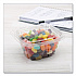 ClearPac SafeSeal Tamper-Resistant/Evident Containers, Flat Lid, 4 oz, 3.72 x 4.2 x 1.41, Clear, 100/Pack, 4 Packs/Carton (CH4DEF)