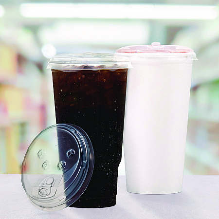 Prima Strawless Plastic Lids, Fits 30 oz to 32 oz Cold Cups, Clear, 100/Sleeve, 12 Sleeves/Carton (P3032RSL)