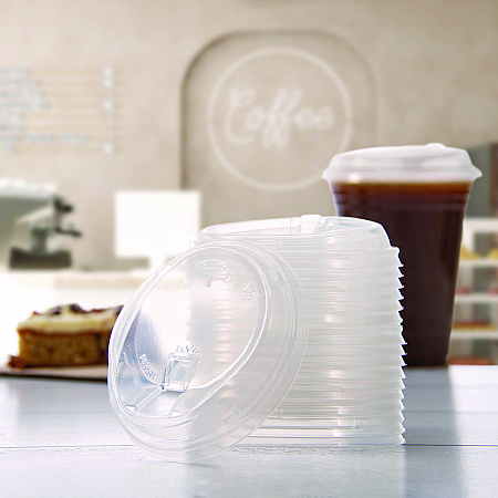 Prima Strawless Plastic Lids, Fits 12 oz to 26 oz Cold Cups, Clear, 100/Sleeve, 10 Sleeves/Carton (P626RSL)
