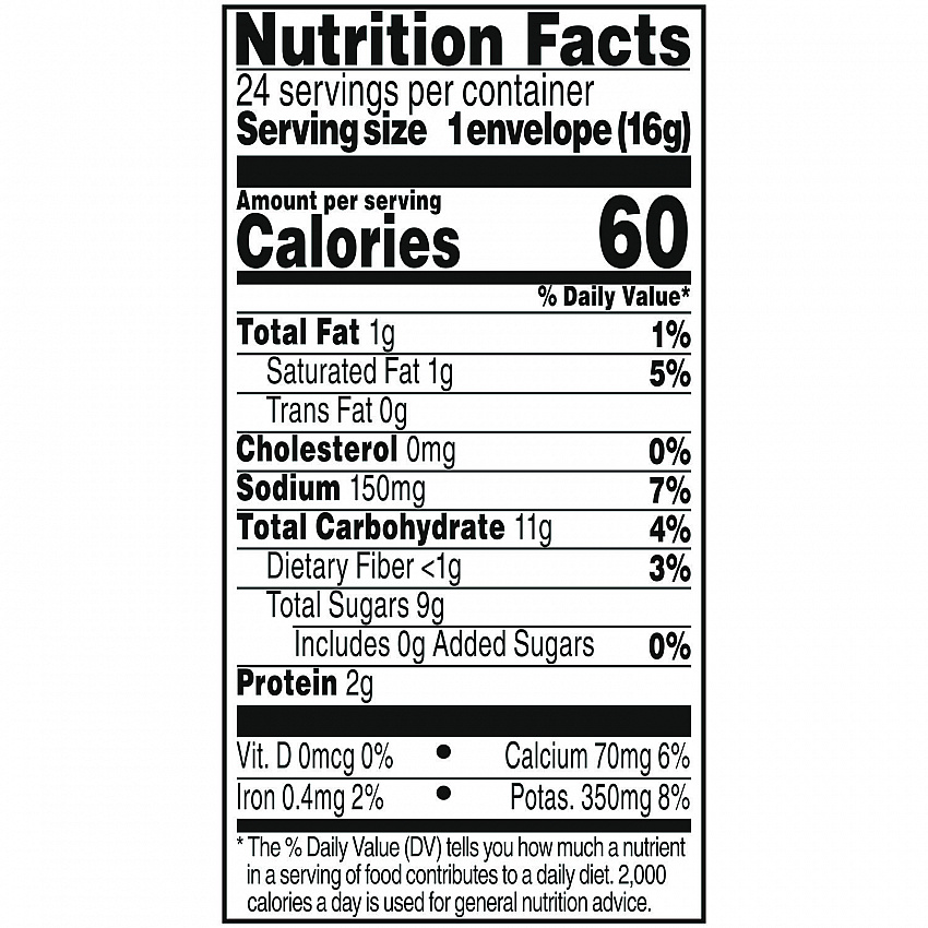 Hot Cocoa Mix, No Sugar Added, 24 Packets/Box (55584)