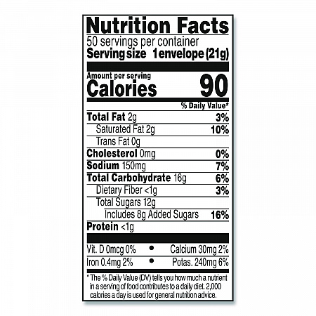 Hot Cocoa Mix, Regular, 0.73 oz. Packets, 50 Packets/Box (47491)