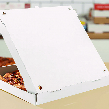 Corrugated Pizza Boxes, 16 x 16 x 1.97, White/Brown, 50/Carton (FPPBF16W)