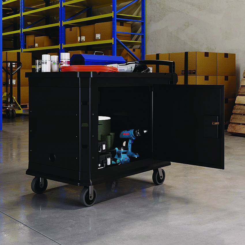 Utility Cart Shield, 26" x 45" for PUCSD2645, PUCHD2645, Steel, Black (PUCCS2645)