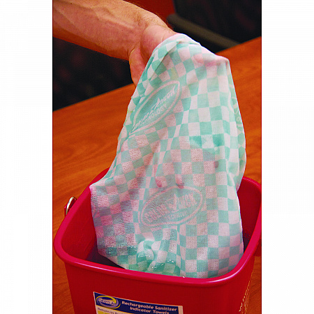 Color-Changing Rechargeable Sanitizer Indicator Towels, 1-Ply, 13.5 x 18, Unscented, Yellow/White/Blue, 150/Carton (9600)