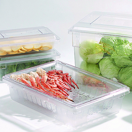 StorPlus Polycarbonate Food Storage Container Colander, 18 x 26 x 5, Clear, Plastic (1062807)