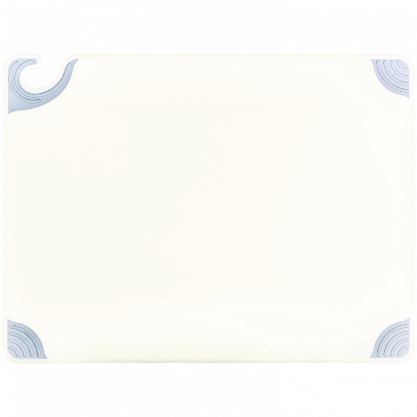 Saf-T-Grip Cutting Board, Plastic, 24 x 18 x 0.5, White (CBG182412WH)
