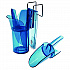 Saf-T-Scoop and Guardian System for Ice Machines, 12 oz to 16 oz Ice Scoop, Transparent Blue, 50/Carton (SI7000)