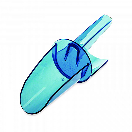 Saf-T-Scoop and Guardian System for Ice Machines, 12 oz to 16 oz Ice Scoop, Transparent Blue, 50/Carton (SI7000)