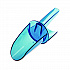 Saf-T-Scoop and Guardian System for Ice Machines, 12 oz to 16 oz Ice Scoop, Transparent Blue, 50/Carton (SI7000)
