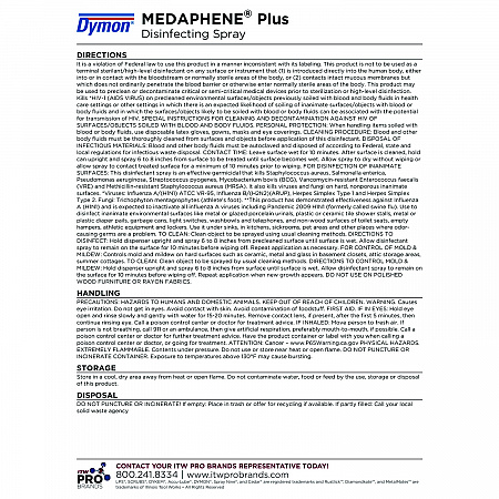 Medaphene Plus Disinfectant Spray, 15.5 oz Aerosol Spray, 12/Carton (35720)