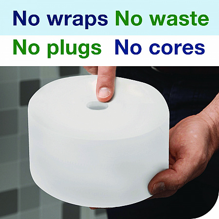 OptiServe High-Capacity Coreless Toilet Paper, 2-Ply, White, 1,500 Sheets/Roll, 18 Rolls/Carton (472887)