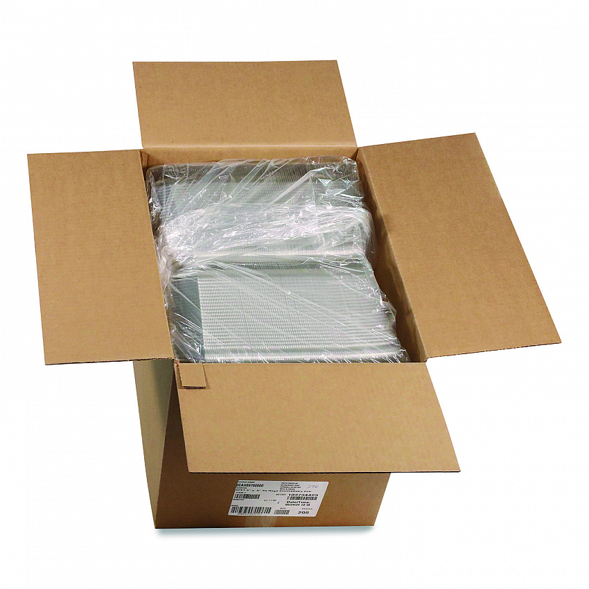 SmartLock PET Hinged Lid Bakery Container, 8.75 x 8.25 x 3.63, Clear, Plastic, 200/Carton (0CAH09700000)