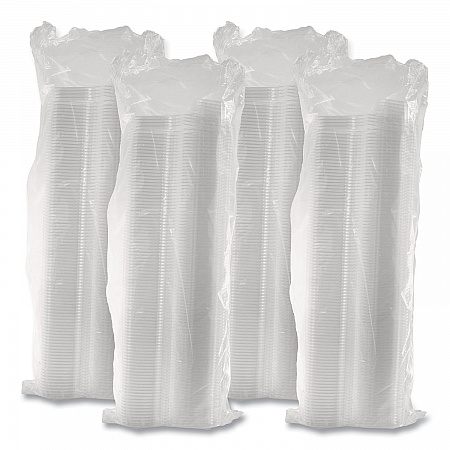 ClearPac SafeSeal Tamper-Resistant/Evident Containers, Flat Lid, 4 oz, 3.72 x 4.2 x 1.41, Clear, 100/Pack, 4 Packs/Carton (CH4DEF)