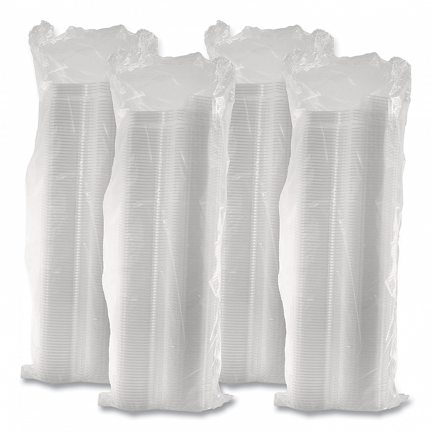 ClearPac SafeSeal Tamper-Resistant/Evident Containers, Flat Lid, 4 oz, 3.72 x 4.2 x 1.41, Clear, 100/Pack, 4 Packs/Carton (CH4DEF)