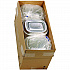 Classic Carry-Out Container with PET Dome Lid, 22 oz, 8.2 x 6.2 x 1.3, Silver/Clear, Aluminum, 100/Carton (Y6708PET)