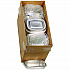 Classic Carry-Out Container with PET Dome Lid, 22 oz, 8.2 x 6.2 x 1.3, Silver/Clear, Aluminum, 100/Carton (Y6708PET)