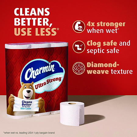 Ultra Strong Bathroom Tissue, Septic Safe, 2-Ply, White, 220 Sheets/Roll, 4 Rolls/Pack, 8 Packs/Carton (13220)