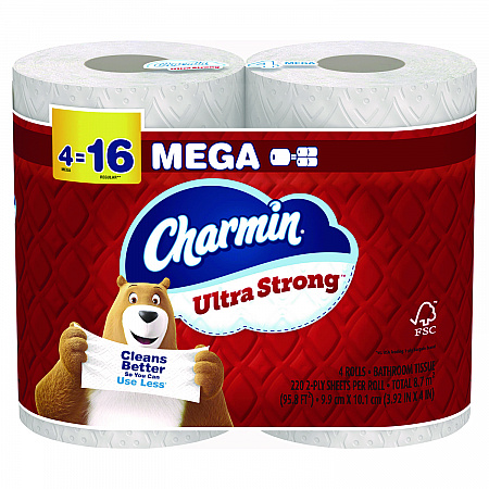 Ultra Strong Bathroom Tissue, Septic Safe, 2-Ply, White, 220 Sheets/Roll, 4 Rolls/Pack, 8 Packs/Carton (13220)