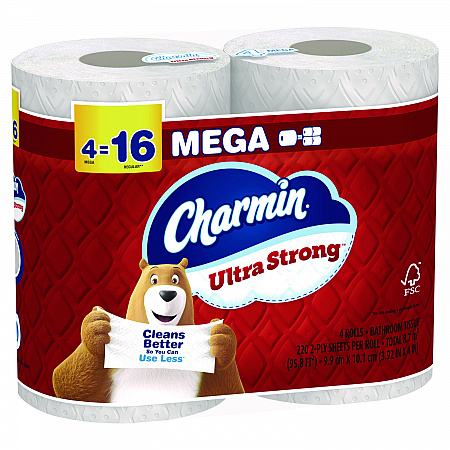 Ultra Strong Bathroom Tissue, Septic Safe, 2-Ply, White, 220 Sheets/Roll, 4 Rolls/Pack, 8 Packs/Carton (13220)