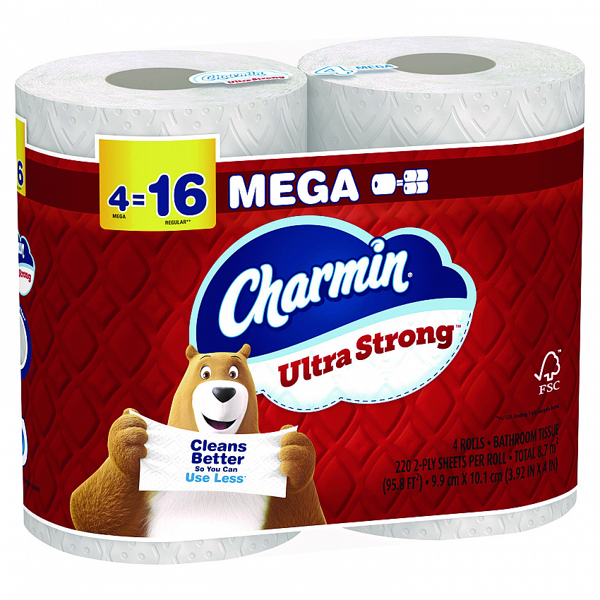 Ultra Strong Bathroom Tissue, Septic Safe, 2-Ply, White, 220 Sheets/Roll, 4 Rolls/Pack, 8 Packs/Carton (13220)