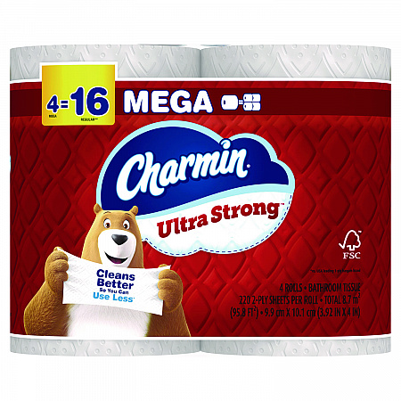 Ultra Strong Bathroom Tissue, Septic Safe, 2-Ply, White, 220 Sheets/Roll, 4 Rolls/Pack, 8 Packs/Carton (13220)