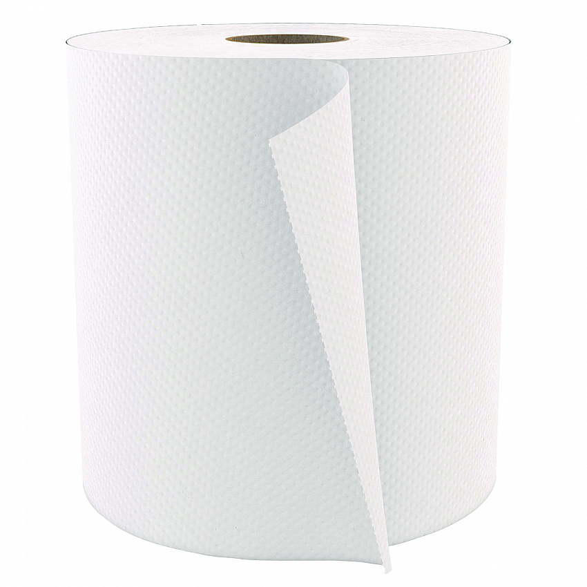 Select Roll Paper Towels, 1-Ply, 7.88" x 1,000 ft, White, 6/Carton (H101)