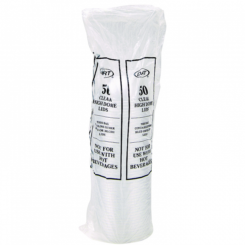 Dome-Top Sundae/Cold Cup Lids, Fits 12 oz to 24 oz Cold Cups, Plastic, Clear, 1,000/Carton (16LCDHX)