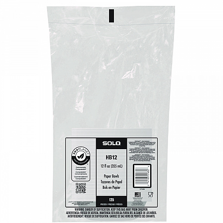 Compostable Paper Dinnerware, ProPlanet Seal, Bowl, 12 oz, White, 1,000/Carton (HB12PLANET)