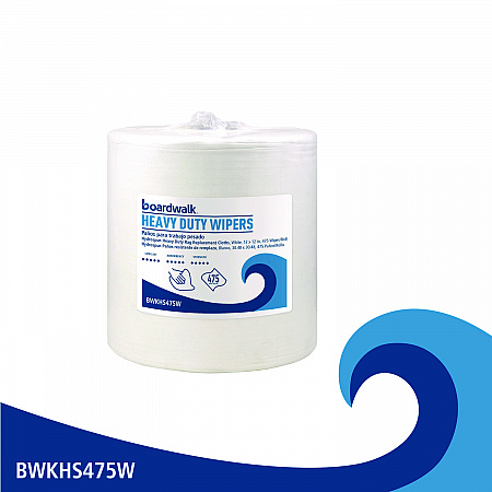 Hydrospun Wipers, Heavy Duty, 12 x 12, White, 475/Roll (HS475W)