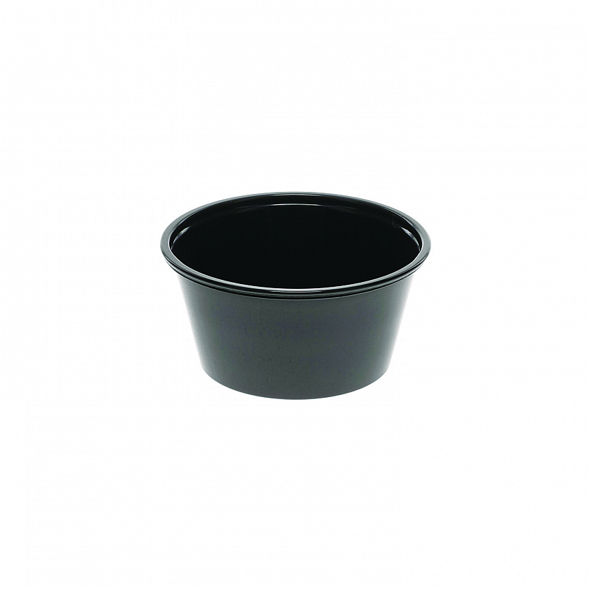 Plastic Portion Cup, 3.25 oz, Black, 3,000/Carton (YSPP300EA)