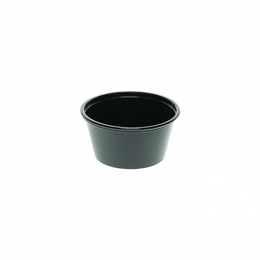 Plastic Portion Cup, 2 oz., Black, 2,400/Carton (YSPP200EA)