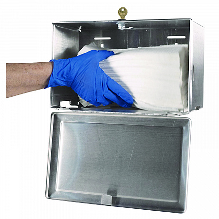 Surface-Mounted Paper Towel Dispenser, 12.13 x 6.13 x 7.25, Satin Stainless Steel (263)