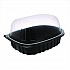 ClearView MealMaster Chicken Roaster, 10.75 x 8.5 x 4.25, Black/Clear, Plastic, 95/Carton (YCNC60030LDZ)
