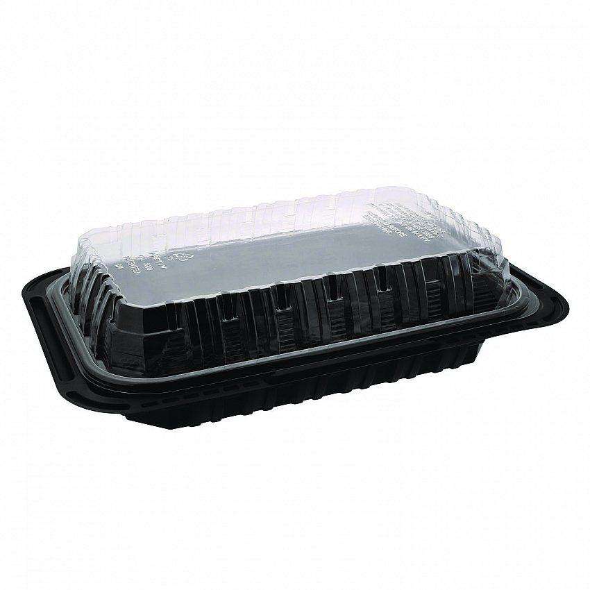 ClearView MealMaster Chicken Barn, 13.3 x 8.4 x 4, Black/Clear, Plastic, 105/Carton (YCNC300800NH)